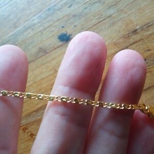 Italian 2MM Flat 18K Gold Plated Necklace